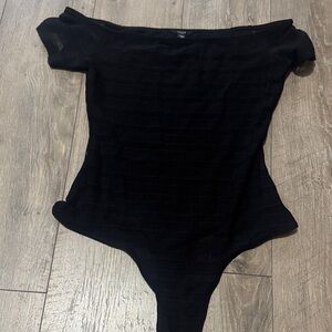 Guess Black Off-Shoulder Bodysuit
